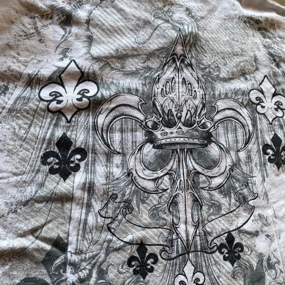 Mma-elite Men's Grey and White T-shirt